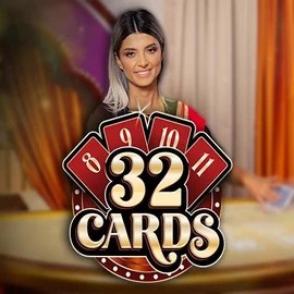 32 Cards slot logo by Ezugi at Crown Pokies Casino