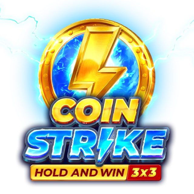 Coin Strike: Hold and Win slot logo by Playson at Crown Pokies Casino