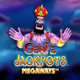 Logo of Genie Jackpots Megaways from Blueprint Gaming at Crown Pokies Casino