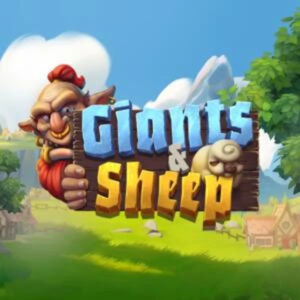 Giants and Sheep online game logo by Relax Gaming on crownspokies.com
