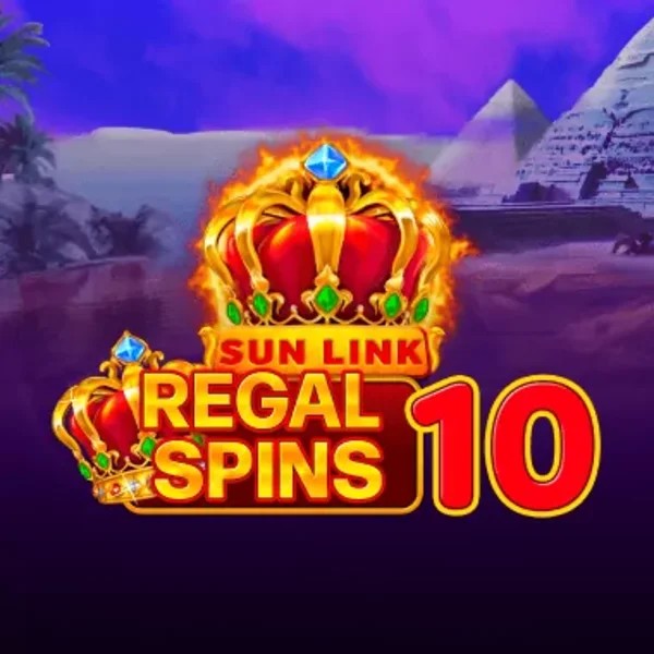 Regal Spins 10 by PatePlay, showcased at crownspokies.com – game logo