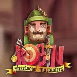 Official Slots logo: Robin Sherwood Marauders by Yggdrasil at Crown Pokies Casino